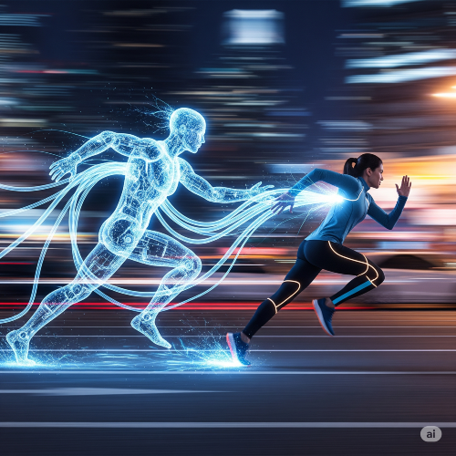 AI helping a human run fast
